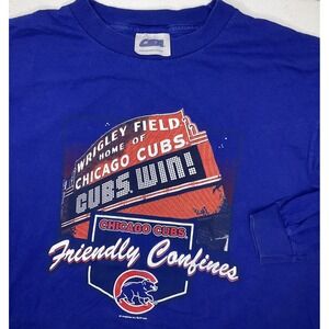 Vintage Chicago Cubs Shirt Y2K Wrigley Field‎ Long Sleeve Crewneck CSA Men Sz L